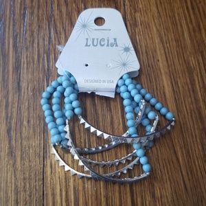 Lucia Multi Strand Elastic Bracelet